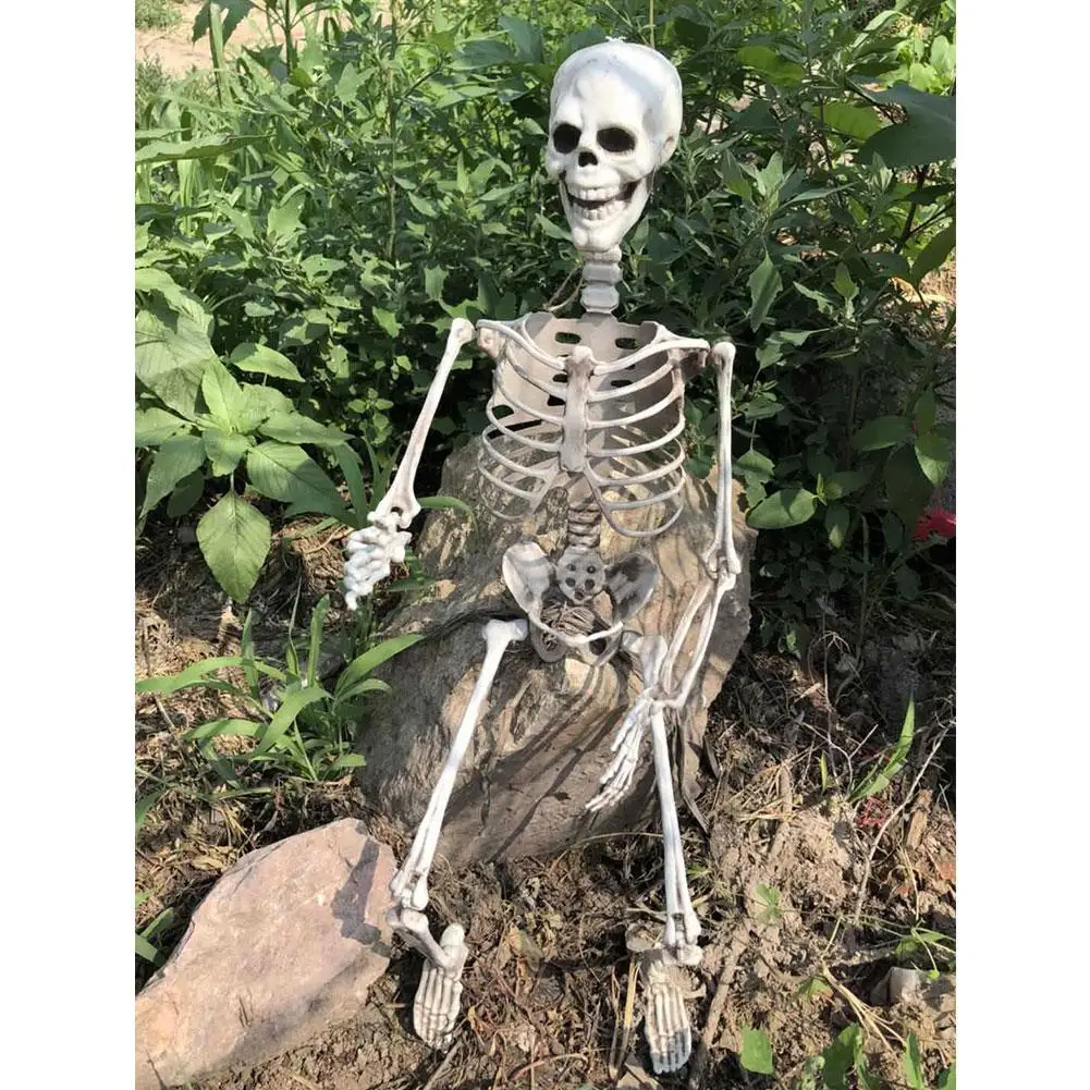Halloween Hanging Skeleton Decoration – Scary Movable Skull Prop for Home & Party